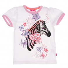 Tricou fete maneca scurta zebra foto