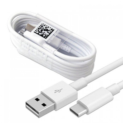 Cablu de date Samsung EP-DN930CWE Type-C Alb Orig China Bulk foto
