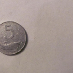 CY - 5 lire 1954 Italia / aluminiu