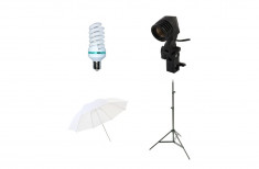Starter kit lumina continua foto-video cu umbrela de difuzie foto