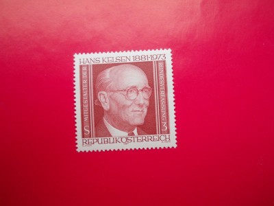 HOPCT AUSTRIA 1 VAL MNH 80 D JURISTUL HANS KELSTEN -1981 foto