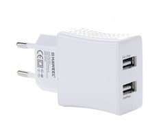 Incarcator Retea Haweel HWL-3090W Dual USB, 3,1A, Alb
