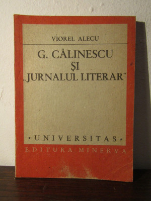 G.CALINESCU SI JURNALUL LITERAR-VIOREL ALECU foto