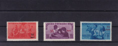 ROMANIA 1952 , LP 305 , PIONIERI 1950 ( SUPRATIPAR ) SERIE MNH foto