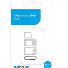 Astrum SA300 Adaptor SIM micro/nano 3 in 1 Alb, Blister