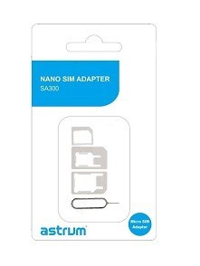 Astrum SA300 Adaptor SIM micro/nano 3 in 1 Alb, Blister foto