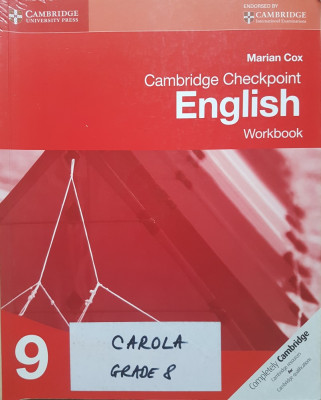CAMBRIDGE CHECKPOINT ENGLISH WORKBOOK 9 - Marian Cox foto