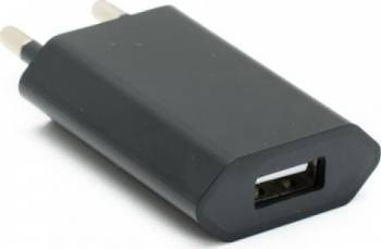 Incarcator priza USB Apple A1300, 1000mAh Negru Copy foto