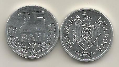 MOLDOVA 25 BANI 2017 [01] UNC