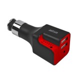 Astrum Incarcator CC200 Auto 2xUSB 2A cu Ionizator Negru/Rosu, De masina