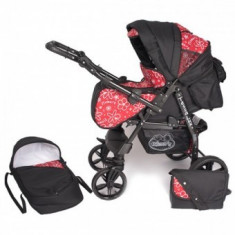 Carucior Copii 2 in 1 Hubners Tessa Lux Red Flowers foto