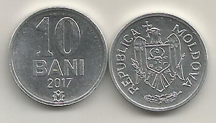 MOLDOVA 10 BANI 2017 [01] UNC