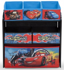 Organizator jucarii cu cadru din lemn Lightning McQueen foto