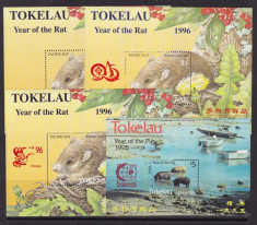 Tokelau 1995/96 7 blocuri cu fauna MNH w46 foto