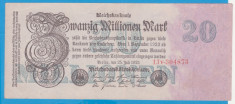 (2) BANCNOTA GERMANIA - 20 MILLIONEN MARK 1923 (25 IULIE 1923) - UNIFATA foto