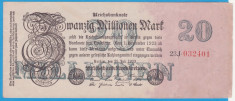 (1) BANCNOTA GERMANIA - 20 MILLIONEN MARK 1923 (25 IULIE 1923) - UNIFATA foto