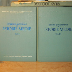 STUDII SI MATERIALE DE ISTORIE MEDIE (VOL 1 + VOL 2) * ACADEMIA ROMANA -1956/7 @