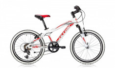 Bicicleta FERRINI RIDE 20 6V 2016 Alb Rosu Negru foto