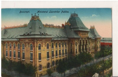 CPI B 10287 CARTE POSTALA - BUCURESTI. MINISTERUL LUCRARILOR PUBLICE foto
