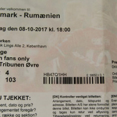 Bilet (printat) meci fotbal DANEMARCA - ROMANIA (08.10.2017)