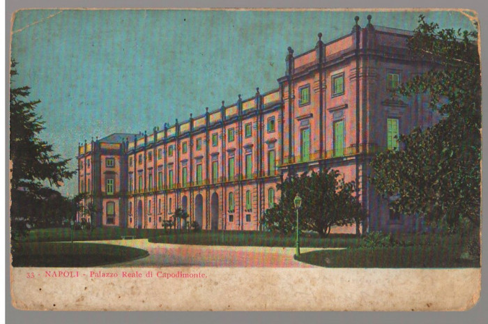 CPI B 10283 CARTE POSTALA - NAPOLI. PALATUL REGAL DI CAPODIMONTE, 1907