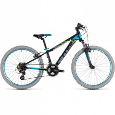 BICICLETA CUBE KID 240 Black Blue 2018 foto