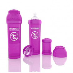 Biberon Anti colici 330 ml Twistshake Violet foto