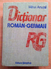 Dictionar Roman - German. Editura Stiintifica, 1990 - Mihai Anutei foto