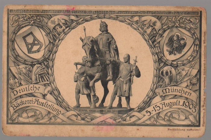 CPI B 10282 CARTE POSTALA - MUNCHEN, GERMANIA, 1909