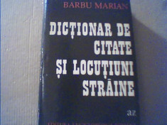 Barbu Marian - DICTIONAR DE CITATE SI LOCUTIUNI STRAINE { 1973 } foto