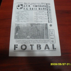 Program CFR Timisoara - FC Baia M.