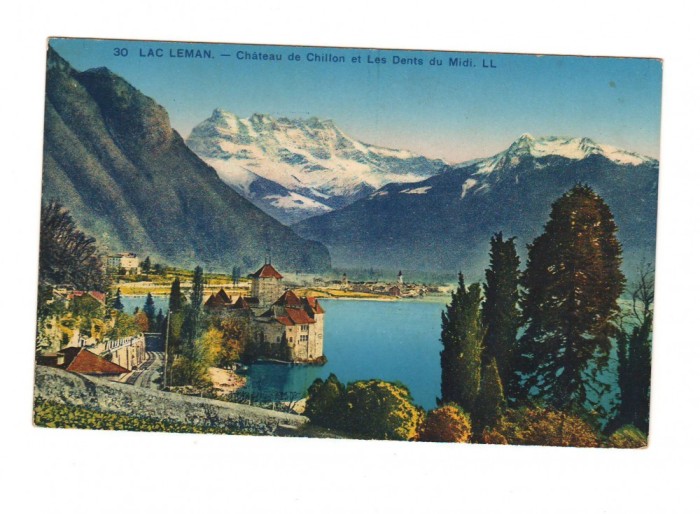 CPI B 10298 CARTE POSTALA - LAC LEMAN - CASTELUL CHILLON, 1926