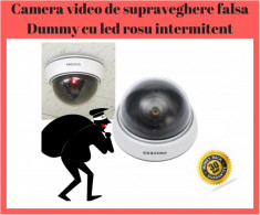 Camera video de supraveghere falsa Dummy cu led rosu intermitent foto