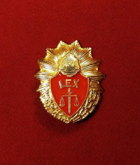 Insigna militara MAGISTRAT - PROCUROR-R.S.R.- decoratie - ordin - medalie - RARA foto