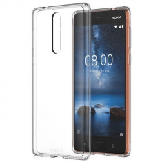 Husa protectie IMPORTGSM pentru Nokia 8, Silicon, Capac Spate, Ultra Slim, Transparenta foto