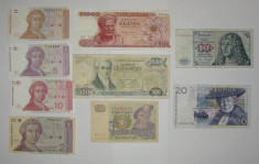 Colectie 9 bancnote Europa Germania Croatia Suedia 1967 1994 foto