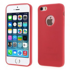 Husa iPhone 5 si 5S - ForCell Soft TPU Red foto