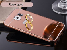 Husa Bumper din aluminiu Samsung Galaxy S6 Edge - Rose Gold foto