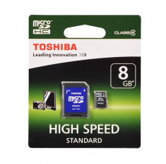 Card memorie Micro-SDHC Toshiba 8GB - cu adaptor SD foto