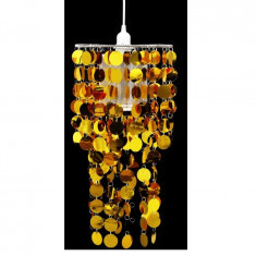 Lampa de tavan cu paiete 26 x 56 cm, Auriu foto