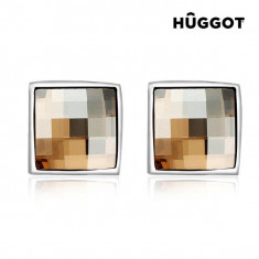 Cercei Placati cu Rodiu Autumn Huggot Creati cu Cristale Swarovski? foto