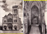 Ilustrata Franta -Vezelay-Biserica-2 cp