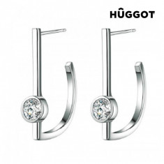 Cercei din Argint Sterling 925 cu Zirconii Hook Huggot foto