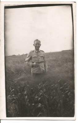carte postala(foto )-MILITAR DIN ARMATA REGALA -reeditare de epoca 1943 foto