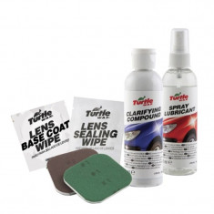 Kit restaurare faruri din plastic Turtle Wax, 240 ml foto