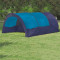 Cort camping din poliester, 6 persoane, Albastru/ Albastru inchis