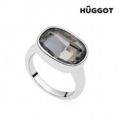 Inel Placat cu Rodiu Night Huggot Creat cu Cristale Swarovski?17,5 mm foto