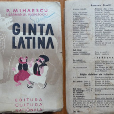 P. Mihaescu ( Sarmanul Klopstock ) , Ginta latina , 1936 , editia 1 , 1