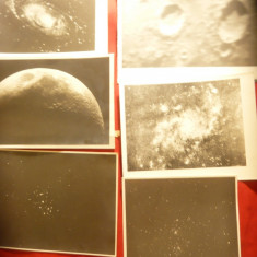 Set 9 Fotografii cosmice , vechi facute cu telescopul ,dim. diverse