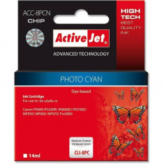 Consumabil ActiveJet Cartus compatibil Canon CLI-8PC Photo 14ml Cip Cyan foto